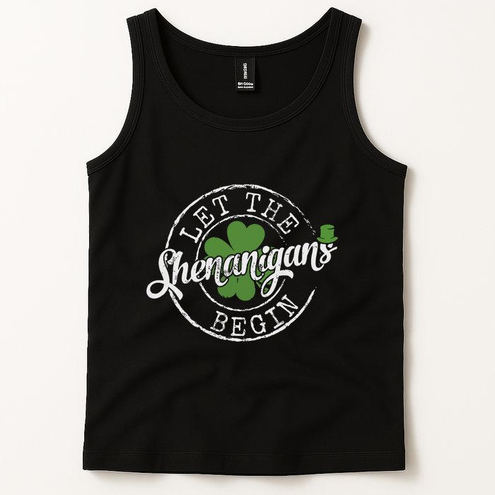 Let The Shenanigans Begin Funny Clovers St Patricks Day Tank Top