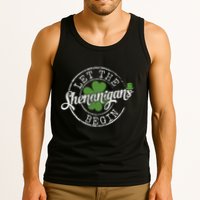 Let The Shenanigans Begin Funny Clovers St Patricks Day Tank Top