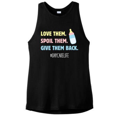 Love Them Spoil Them Give Them Back Care Provider Gift Ladies PosiCharge Tri-Blend Wicking Tank