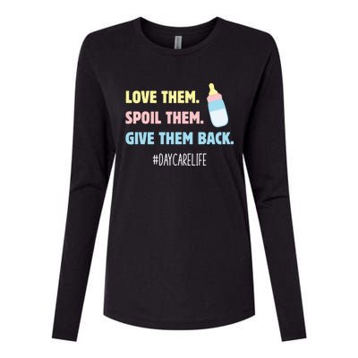 Love Them Spoil Them Give Them Back Care Provider Gift Womens Cotton Relaxed Long Sleeve T-Shirt