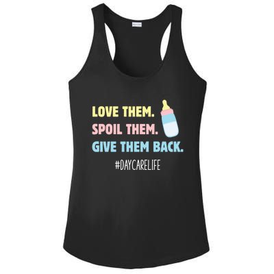 Love Them Spoil Them Give Them Back Care Provider Gift Ladies PosiCharge Competitor Racerback Tank