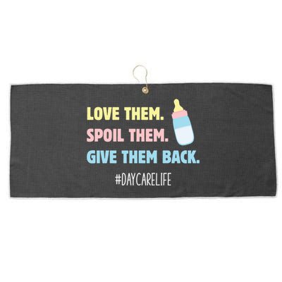 Love Them Spoil Them Give Them Back Care Provider Gift Large Microfiber Waffle Golf Towel