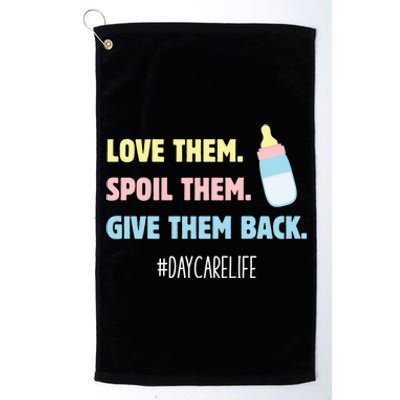 Love Them Spoil Them Give Them Back Care Provider Gift Platinum Collection Golf Towel