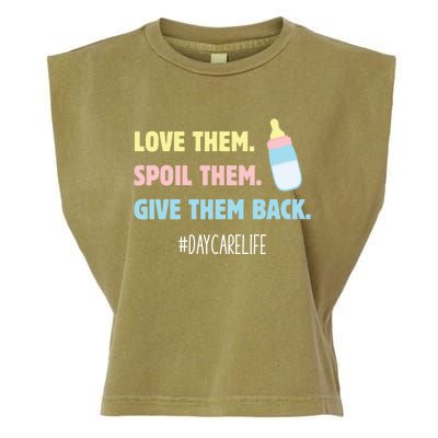 Love Them Spoil Them Give Them Back Care Provider Gift Garment-Dyed Women's Muscle Tee