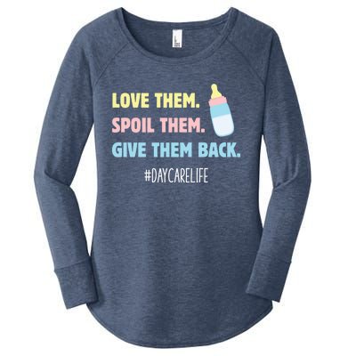 Love Them Spoil Them Give Them Back Care Provider Gift Women's Perfect Tri Tunic Long Sleeve Shirt