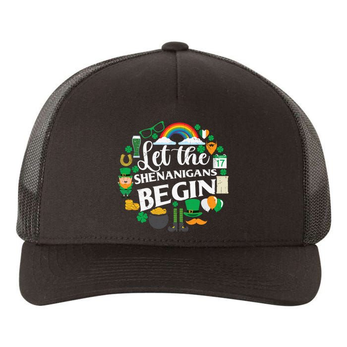 Let The Shenanigans Begin Rainbow Yupoong Adult 5-Panel Trucker Hat