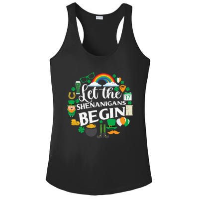 Let The Shenanigans Begin Rainbow Ladies PosiCharge Competitor Racerback Tank