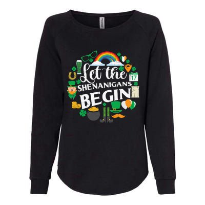 Let The Shenanigans Begin Rainbow Womens California Wash Sweatshirt