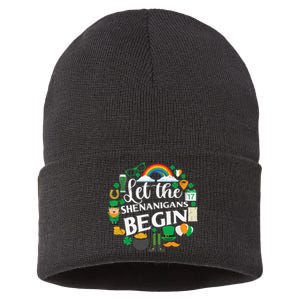 Let The Shenanigans Begin Rainbow Sustainable Knit Beanie