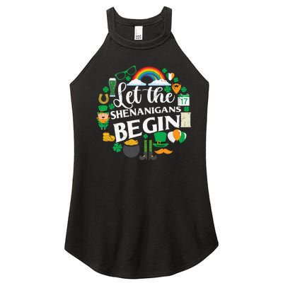 Let The Shenanigans Begin Rainbow Women’s Perfect Tri Rocker Tank