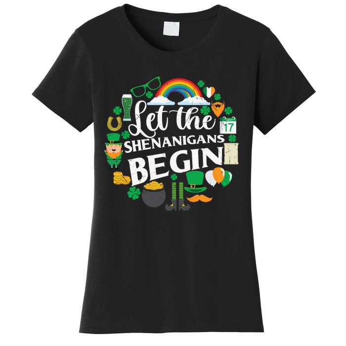 Let The Shenanigans Begin Rainbow Women's T-Shirt