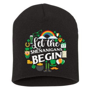 Let The Shenanigans Begin Rainbow Short Acrylic Beanie