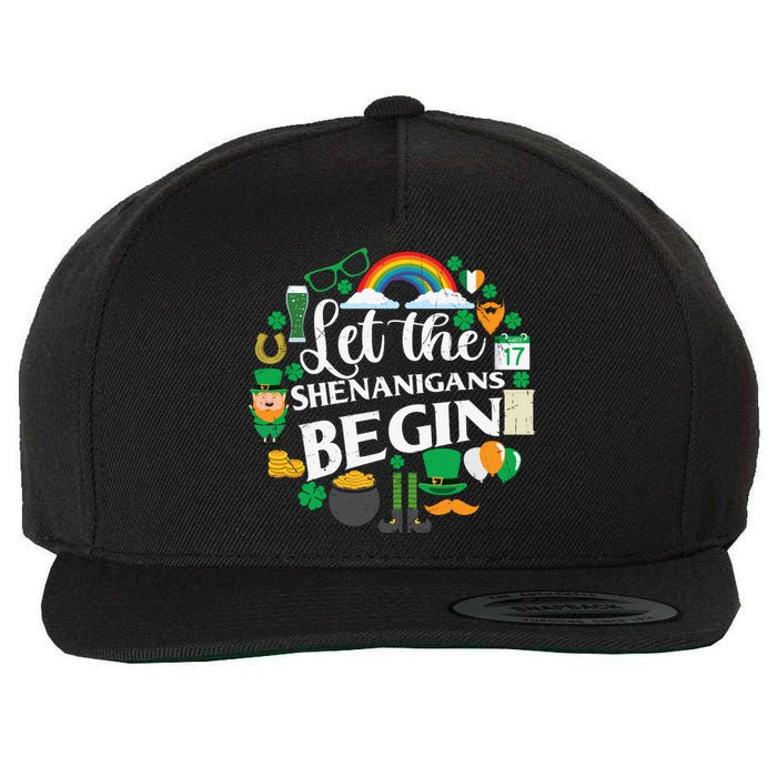 Let The Shenanigans Begin Rainbow Wool Snapback Cap