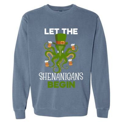 Let The Shenanigans Begin St. Patricks Day Irish Ireland St Garment-Dyed Sweatshirt