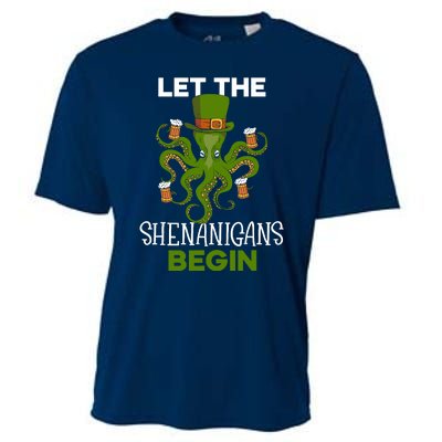 Let The Shenanigans Begin St. Patricks Day Irish Ireland St Cooling Performance Crew T-Shirt