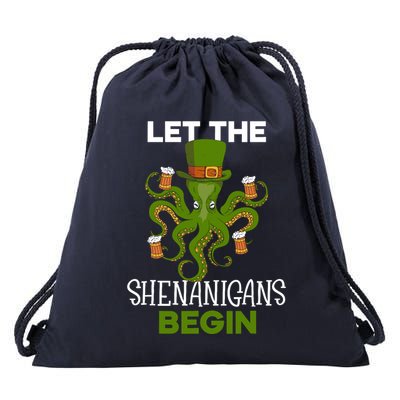 Let The Shenanigans Begin St. Patricks Day Irish Ireland St Drawstring Bag