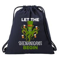 Let The Shenanigans Begin St. Patricks Day Irish Ireland St Drawstring Bag