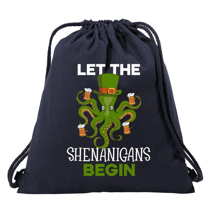 Let The Shenanigans Begin St. Patricks Day Irish Ireland St Drawstring Bag