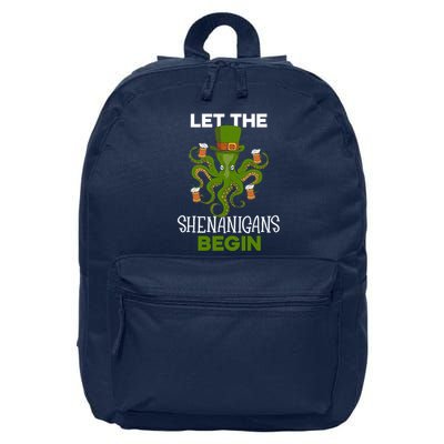 Let The Shenanigans Begin St. Patricks Day Irish Ireland St 16 in Basic Backpack