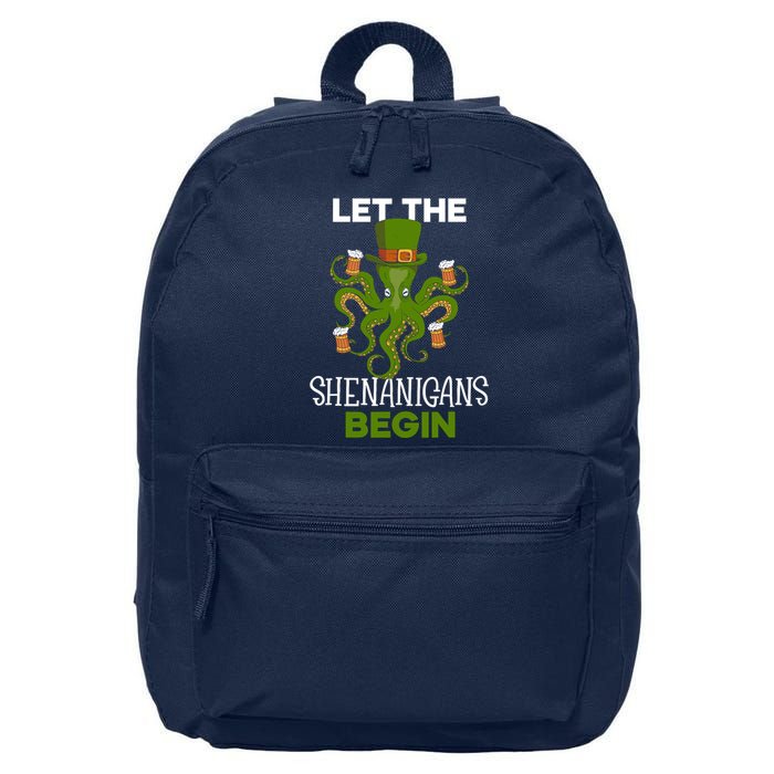 Let The Shenanigans Begin St. Patricks Day Irish Ireland St 16 in Basic Backpack