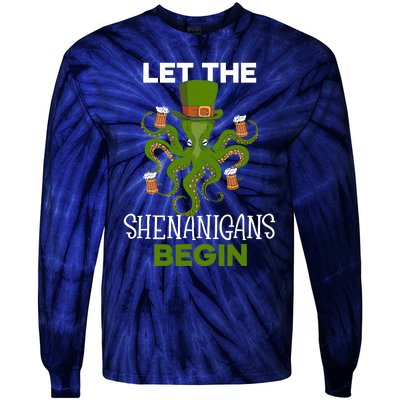 Let The Shenanigans Begin St. Patricks Day Irish Ireland St Tie-Dye Long Sleeve Shirt