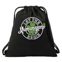 Let The Shenanigans Begin Drawstring Bag