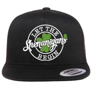 Let The Shenanigans Begin Flat Bill Trucker Hat