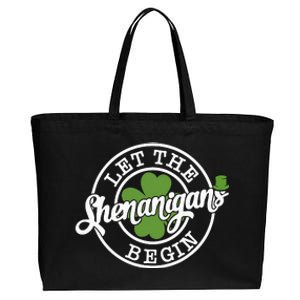 Let The Shenanigans Begin Cotton Canvas Jumbo Tote