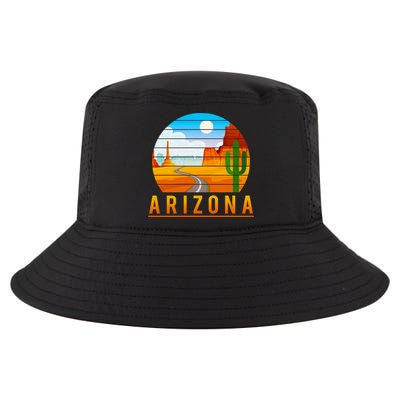 Love The State Of Arizona Desert Road And Saguaro Cactus Gift Cool Comfort Performance Bucket Hat