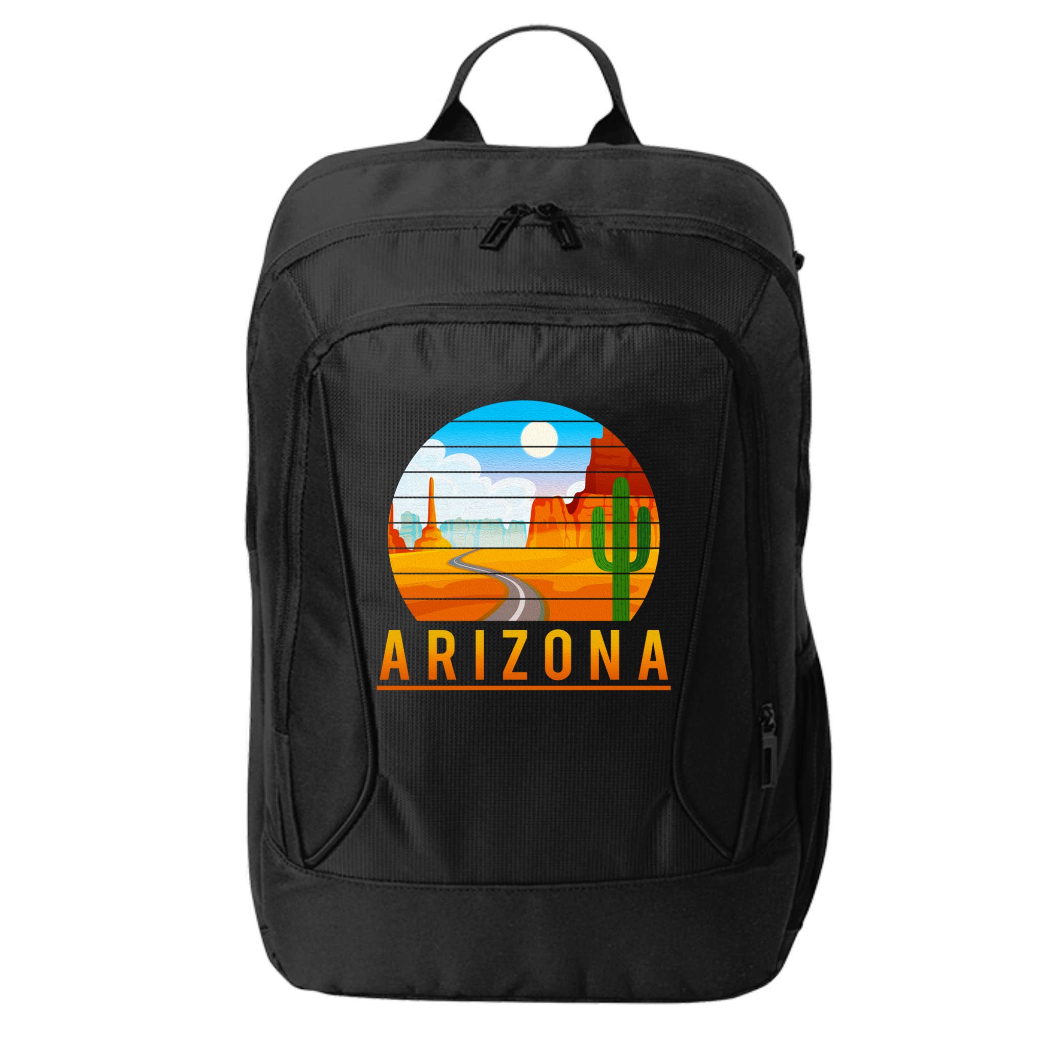 Love The State Of Arizona Desert Road And Saguaro Cactus Gift City Backpack