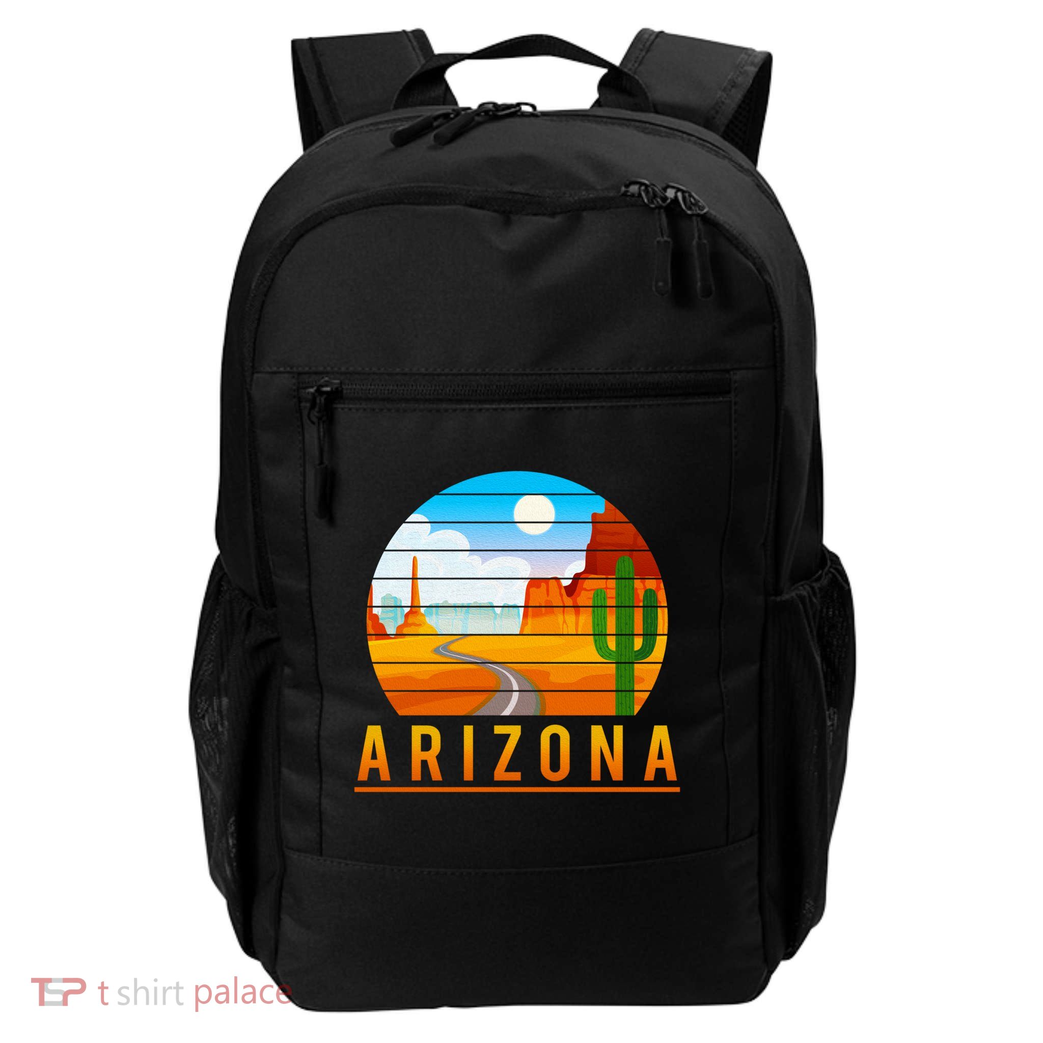 Love The State Of Arizona Desert Road And Saguaro Cactus Gift Backpack