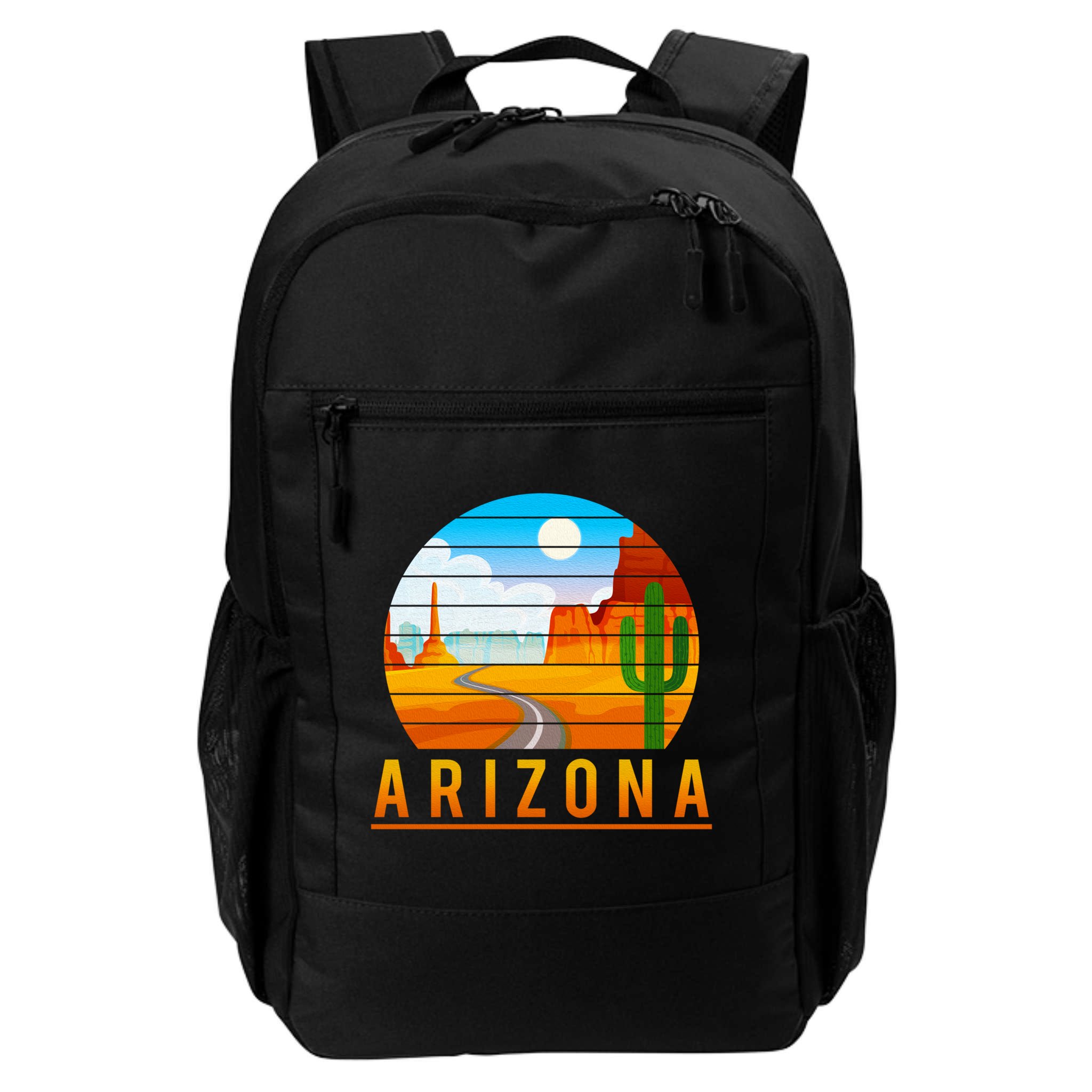 Love The State Of Arizona Desert Road And Saguaro Cactus Gift Backpack
