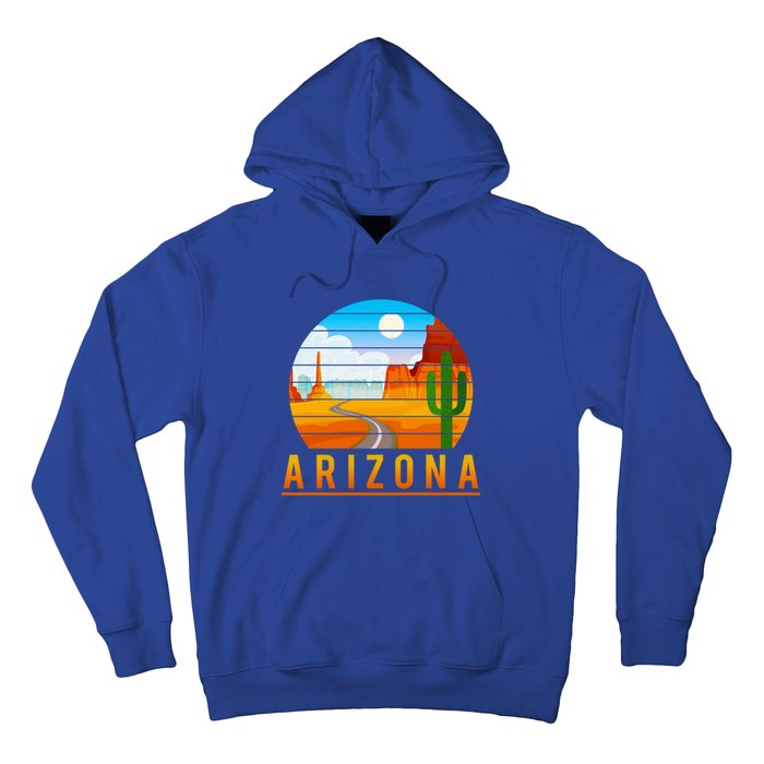 Love The State Of Arizona Desert Road And Saguaro Cactus Gift Hoodie