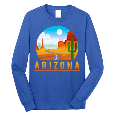 Love The State Of Arizona Desert Road And Saguaro Cactus Gift Long Sleeve Shirt
