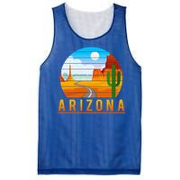 Love The State Of Arizona Desert Road And Saguaro Cactus Gift Mesh Reversible Basketball Jersey Tank