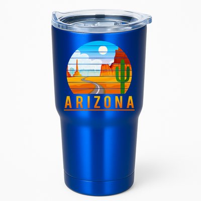 Love The State Of Arizona Desert Road And Saguaro Cactus Gift Tumbler