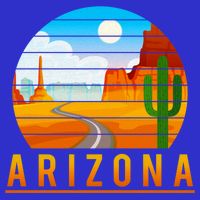 Love The State Of Arizona Desert Road And Saguaro Cactus Gift Womens T-Shirt