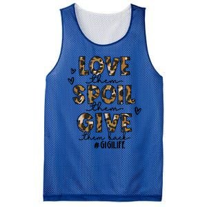 Love Them Spoil Them Give Them Back Funny Gigi Life Birthday Gift Mesh Reversible Basketball Jersey Tank