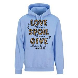 Love Them Spoil Them Give Them Back Funny Gigi Life Birthday Gift Unisex Surf Hoodie