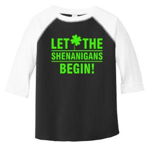 Let The Shenanigans Begin Funny Irish St Patricks Day Toddler Fine Jersey T-Shirt