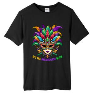 Let The Shenanigans Begin Mardi Gras Jester Mask Beads Tall Fusion ChromaSoft Performance T-Shirt