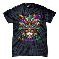 Let The Shenanigans Begin Mardi Gras Jester Mask Beads Tie-Dye T-Shirt