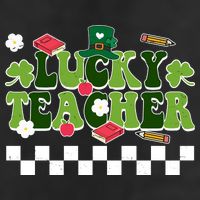 Lucky Teacher St Patrick's Day Holiday 7 Panel Mesh Trucker Snapback Hat