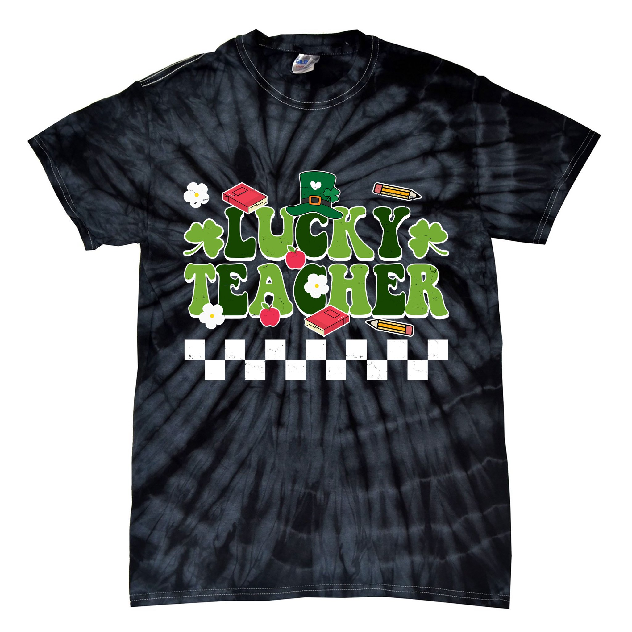 Lucky Teacher St Patrick's Day Holiday Tie-Dye T-Shirt