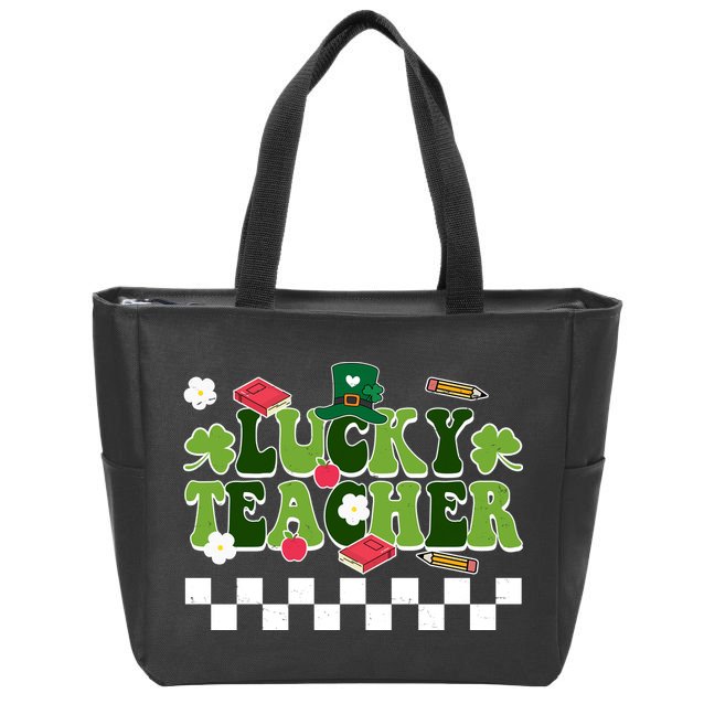 Lucky Teacher St Patrick's Day Holiday Zip Tote Bag