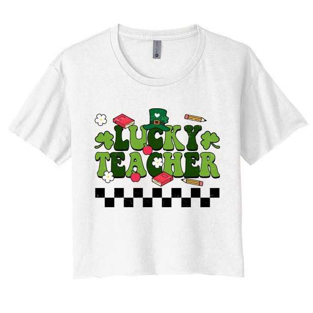 Lucky Teacher St Patrick's Day Holiday Crop Top