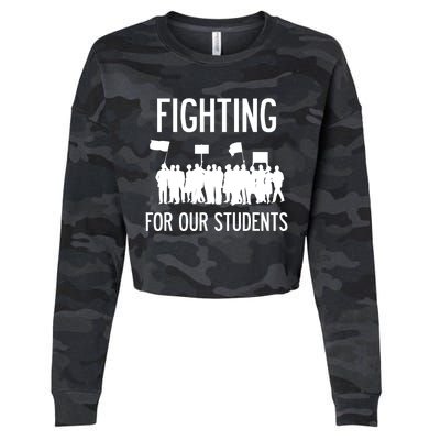 LA Teacher Strike Protest Los Angeles Teach Education Union Cropped Pullover Crew