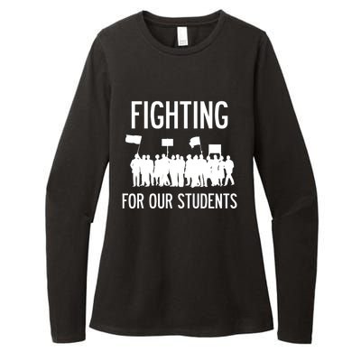 LA Teacher Strike Protest Los Angeles Teach Education Union Womens CVC Long Sleeve Shirt