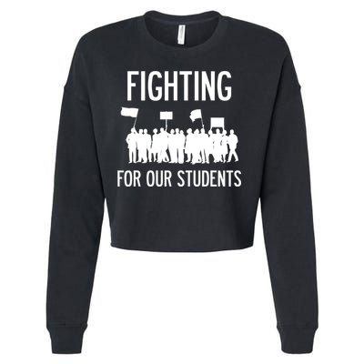 LA Teacher Strike Protest Los Angeles Teach Education Union Cropped Pullover Crew