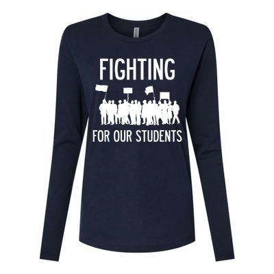 LA Teacher Strike Protest Los Angeles Teach Education Union Womens Cotton Relaxed Long Sleeve T-Shirt